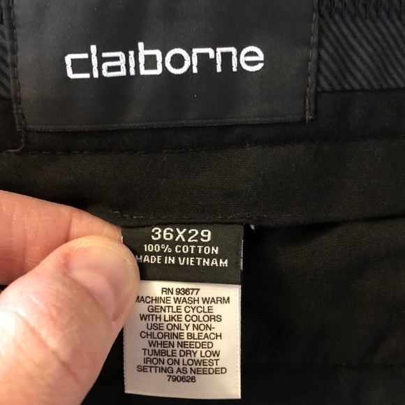 Claiborne dress pants size 36x29 dark gray color dark gray color - Picture 11 of 11